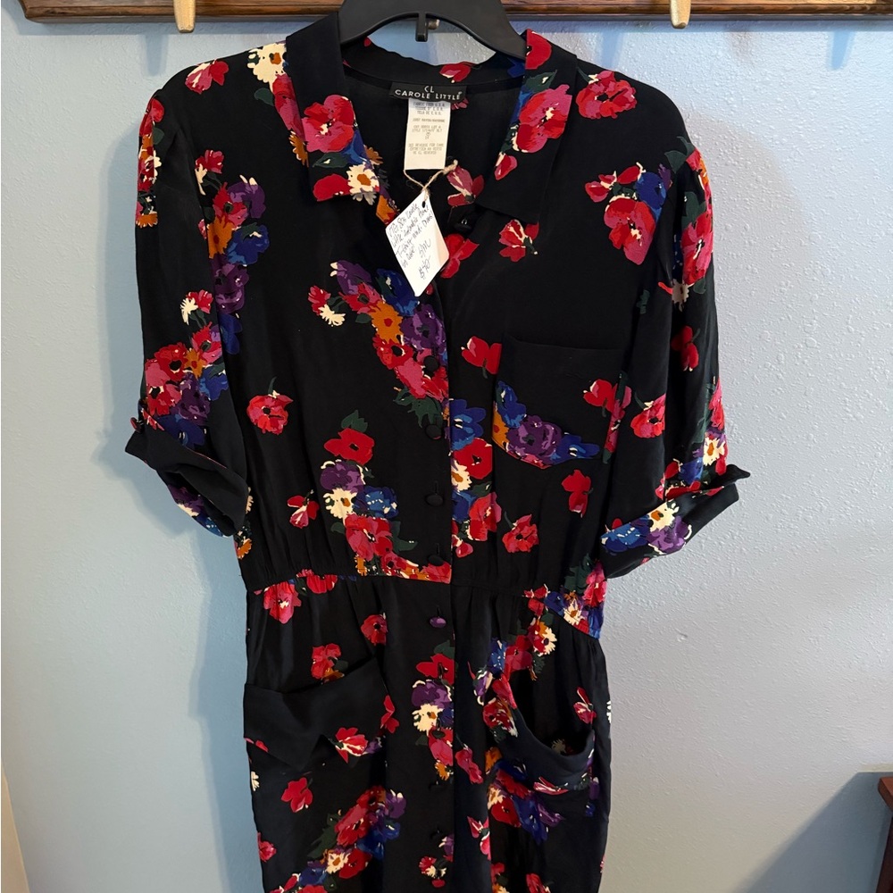 Floral Black Dress